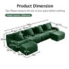 Teddy Modular Sectional Sofa, 4 Seat Upholstered Sectional Sofa with Curved Armrest, Sectional Sofa for Living Room Décor-Koiai - 3 of 4