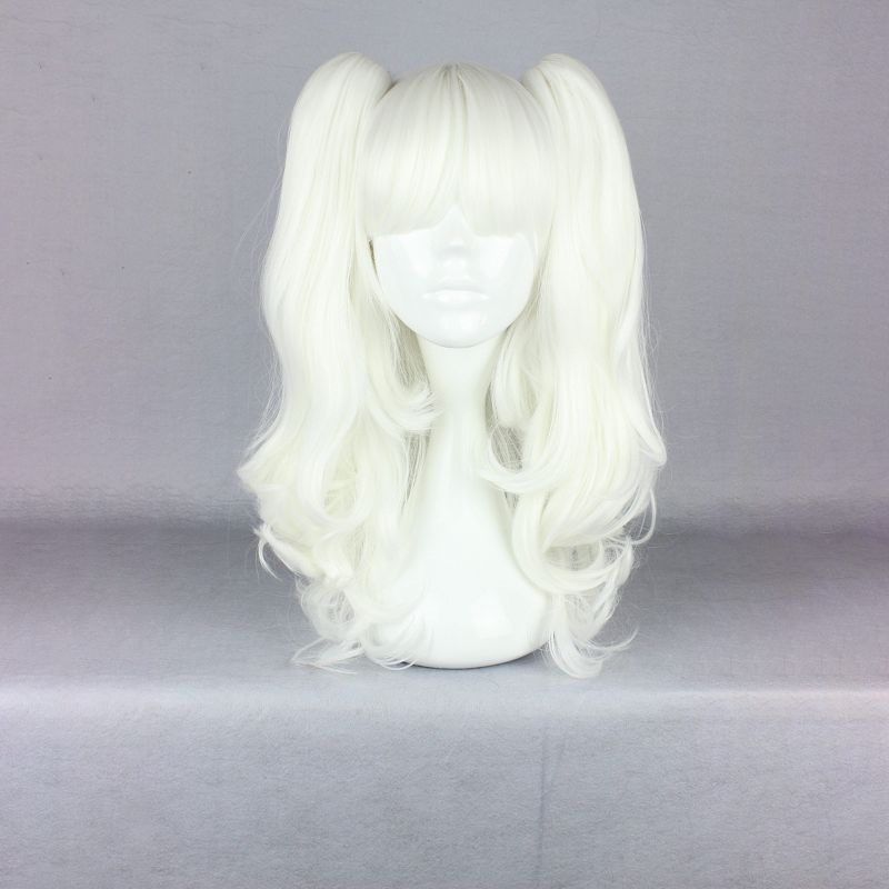 Unique Bargains Curly Wig Human Hair Wigs for Women with Wig Cap Long Hair, 2 of 7