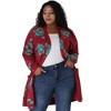 Agnes Orinda Women's Plus Size Lightweight Casual Long Sleeve Floral Soft Knit Cardigans - 3 of 4