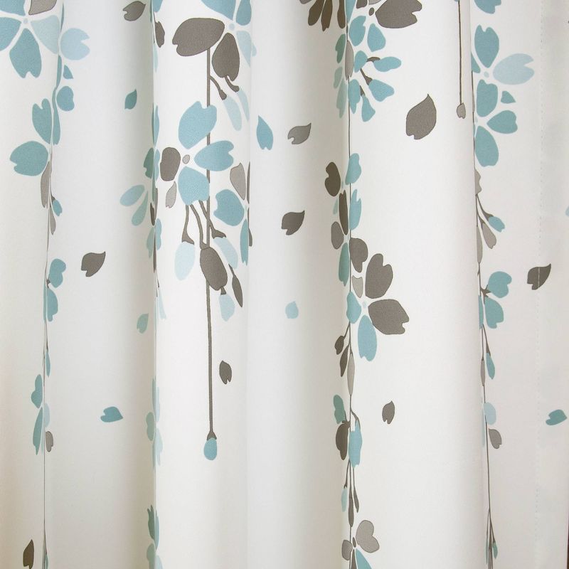 2pk 52&#34;x108&#34; Light Filtering Weeping Flower Curtain Panels Blue - Lush D&#233;cor, 4 of 8