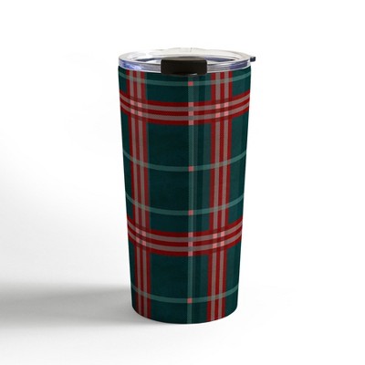 Emanuela Carratoni Tartan Theme Travel Mug 20 oz Stainless Steel Travel Mug - Deny Designs