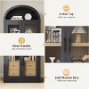 Garvee Arched Bookshelf with Doors and Drawers Farmhouse Bookcase Display Storage Shelves 71.4in Tall Wooden Rounded Bookcases for Home Office - 4 of 4