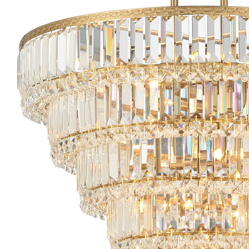 Vienna Full Spectrum Magnificence Soft Gold Chandelier 23 3/4" Wide Modern Faceted Crystal Glass 15-Light LED Fixture for Dining Room Kitchen Island, 3 of 10