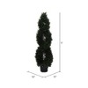 Vickerman Artificial Cedar Spiral Topiary In Pot UV - 2 of 4