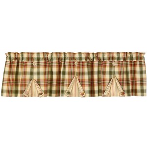 Park Designs Lemon Pepper Lined Button Pleat Valance 14"L - 1 of 4