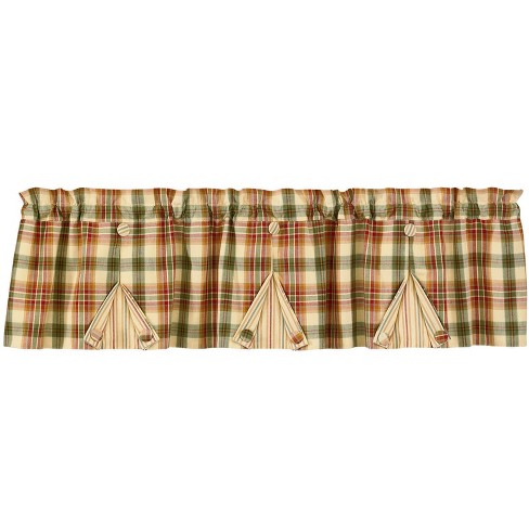 Park Designs Lemon Pepper Lined Button Pleat Valance 14"L - image 1 of 4