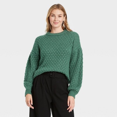 women's teal green sweater