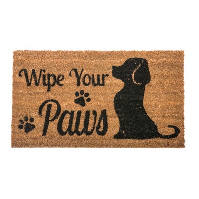 Evergreen Wipe Your Paws Dog Coir Mat