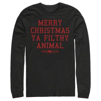 Men's Home Alone Merry Christmas Ya Filthy Animal Long Sleeve Shirt