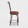 24" Jacob Faux Leather Copper Stamped Swivel Seat Counter Height Barstool - Powell Company - 4 of 4