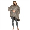 Catalonia Women's Blanket Hoodie Sweatshirt, Cozy Comfortable Fluffy Soft Fleece Lounging Pullover, Warm Fleece Hooded with Pockets Gift for Adult - 3 of 4