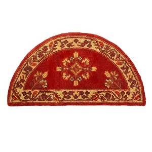 44" Long Minuteman International Jardin Half Round Hearth Rug Vermillion - ACHLA Designs - 1 of 4