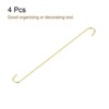 Unique Bargains S-shaped Extra Long Steel for Garden Bathroom Closet Hooks 4 Pcs - 3 of 4