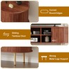 TV Stand, Modern TV Console Table with Storage Compartment and Sliding Door, Gaming Entertainment Center with Cabinet for Living Room, Bedroom - 3 of 4