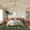 Washable Floral Animal Jungle Rug Non Slip Low Pile Rug Soft Throw Floor Cover Foldable Indoor Carpet for Living Room Bedroom Playroom Nursery - 3 of 4