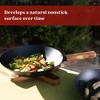 Alva Forest 12” Carbon Steel Wok, Pre-Seasoned with Natural Mineral Oil, Natural Nonstick, Compatible with All Stovetops & Induction Safe - 2 of 4
