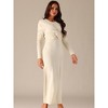 Seta T Women's Long Sleeve Twist Front Sweater A-Line Dress Two Pieces - 3 of 4