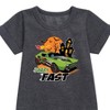 Girls' - Hot Wheels - Halloween Graphic Short Sleeve Fleece Dress - 2 of 3