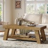 Lantine 47.24" Wood Coffee Table, Farmhouse 2-Tier Rectangular Center Tables for Living Room, Apartment, Home - 2 of 4