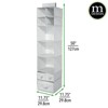 mDesign Fabric Nursery Hanging Organizer with 7 Shelves/3 Drawers - image 3 of 4