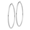 Black Bow Jewelry 3mm Sterling Silver, Extra Large Round Hoop Earrings, 80mm (3 1/8 In) - 2 of 4