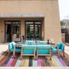 7'9" x 10'2" New York Patio Sofia Estelle Indoor/Outdoor Rug Red/Pink - Nicole Miller: UV & Stain Resistant, Woven Polypropylene - 2 of 4
