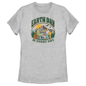 Women's Scooby Doo Every Day Is Earth Day Mystery Gang T-Shirt - 1 of 4
