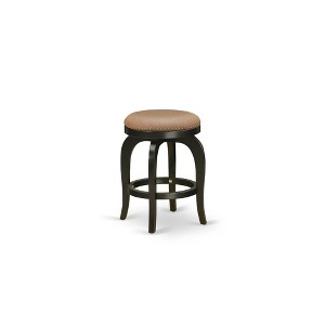 East West Furniture,Stool Brown Roast - 1 of 3
