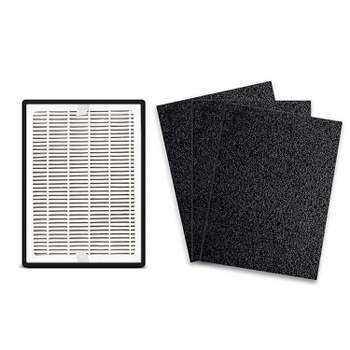 LV-H132 Air Filter with Carbon Pre Filter Replacement Compatible with Levoit  Air Purifiers LV-H132. Compared to Part LV-H132-RF - 7.5” x 2.4” x 7.5” 