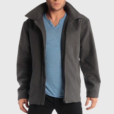 Alpine Swiss Grant Men’s Wool Jacket – 28" James Dean Style Bomber with Zippered Pockets