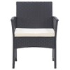 vidaXL 2-Piece Patio Armchair Set with Cushions - Elegant Black Poly Rattan Outdoor Seating with Comfortable Padded Seats and Lightweight Design - 3 of 4