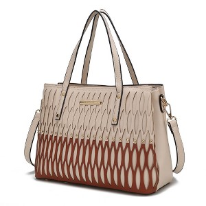 MKF Collection Quinn Triple Compartment Color Block Tote Bag by Mia K - 1 of 4