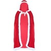 Skeleteen Red Velvet Santa Cape - Long Velour Hooded Cloak with White Fur Trimming Christmas Holiday Santa Claus Costume Robe with Hood – For All Ages - 2 of 4