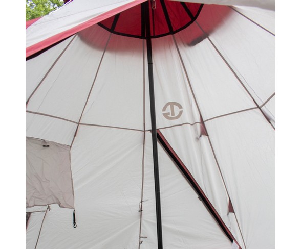 Tahoe Gear Blackhorn 4 Outdoor Camping 10 Foot 4 Person Sleeper Cone Style Tent