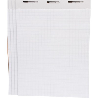 School Smart Graph Ruled Flip Chart Paper, 27 x 34 Inches, 50 Sheets, pk of 4