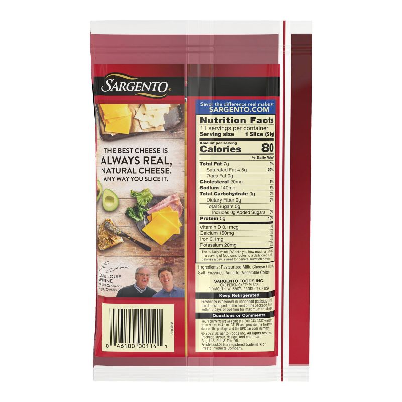 Sargento Natural Medium Cheddar Sliced Cheese - 8oz/11 slices, 4 of 10