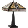 Chloe Lighting Edward Tiffany-style 2 Light Mission Table Lamp 16" Shade - 2 of 2
