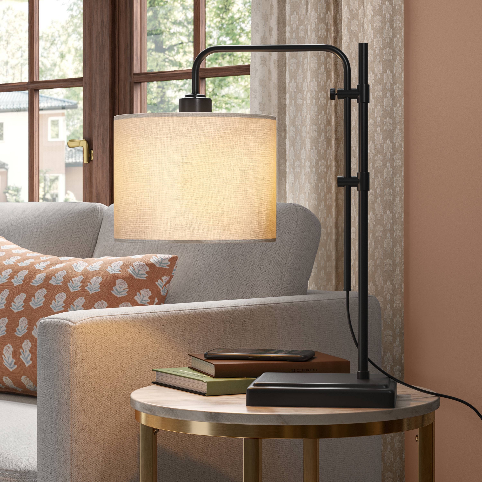 Knox Adjustable Shaded Table Lamp Black - Threshold™