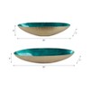 Decorative Metal Oval Bowl for Coffee Table Decor - Centerpiece Table Decorations and Home Decor Accents - Set of 2, 5", 4" - 4 of 4