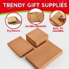 Joyfy 12pcs Christmas Cardboard Kraft Gift Boxes, 4 Different Sizes Brown  Shirt Robe Wrapping Boxes for Christmas Holiday DIY Festive Present Boxes - 3 of 4