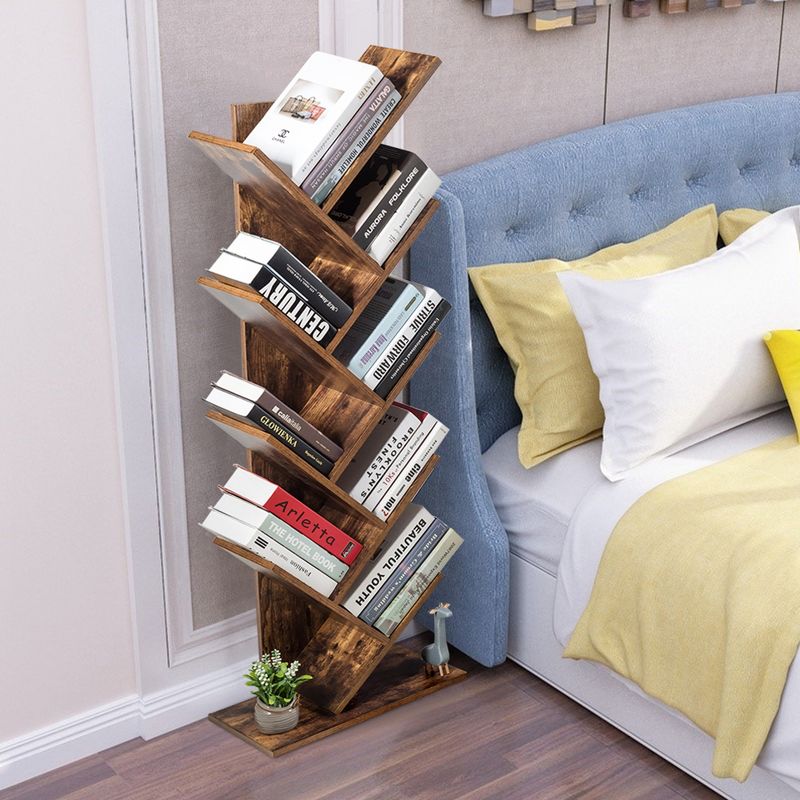 Costway Tree Bookshelf 8-Tier Bookcase Free Standing Book Rack Display Stand, 4 of 13