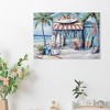 Angel Sar Blue Beach Surfboard Coconut Tree Wall Art, Tropical Coastal Canvas Print for Living Room, Bedroom, or Office Decor - 3 of 4