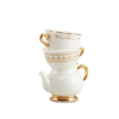 4ct Tea Time Whimsy Ceramic Bud Vase