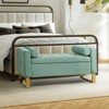 Rita 50.4" Wide Modern Storage Bench with Two Round Pillows | ARTFUL LIVING DESIGN - 4 of 4