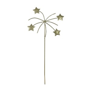 Transpac Metal Starburst Gold Glitter Plant Pick Home Decorations Patriotic - 1 of 1