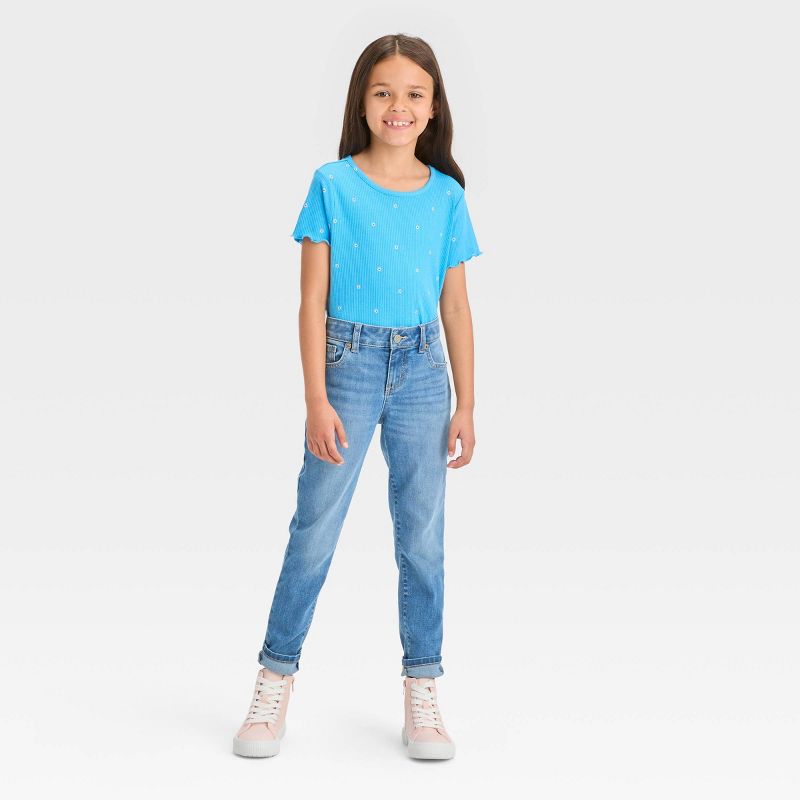 Girls' Mid-Rise Ultimate Stretch Skinny Jeans - Cat & Jack™, 4 of 5