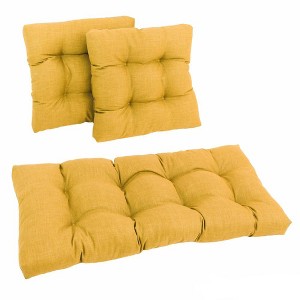 Blazing Needles, Square Spun Polyester Outdoor Tufted Settee Cushions (Set of 3) - 1 of 1