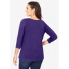 Jessica London Women's Plus Size Stretch Cotton Scoop Neck Tee - 3 of 4