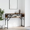vidaXL Console Table Black Engineered wood Narrow Adjustable Feet - 2 of 4
