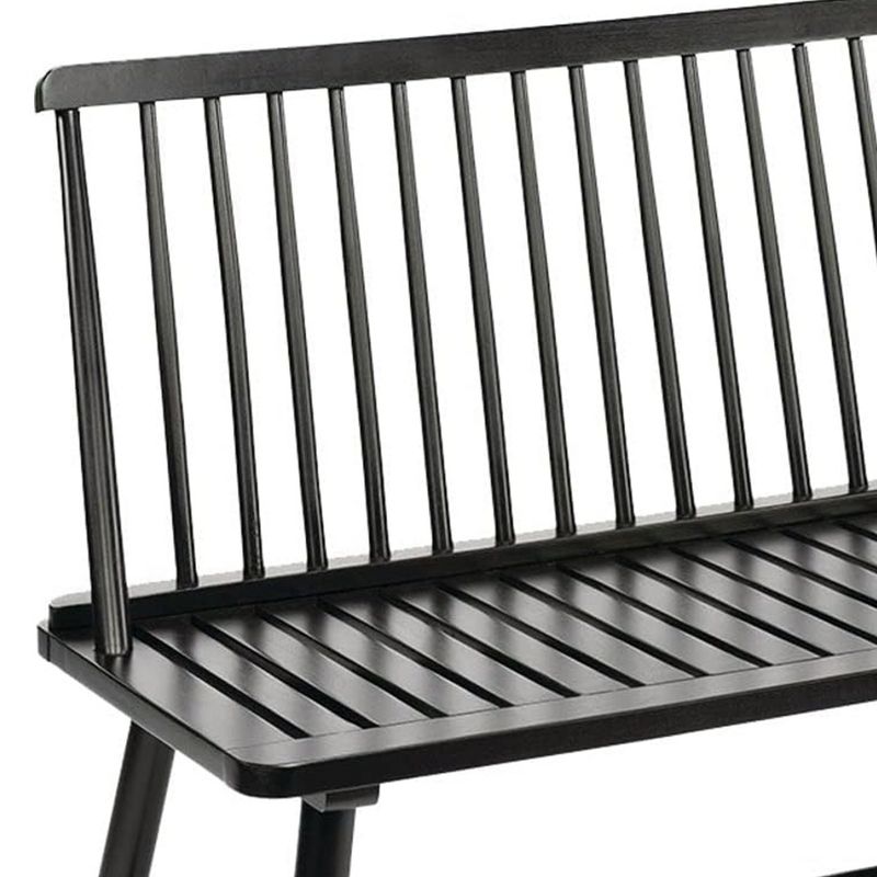Jack Post 4 Feet Durable Classic Indonesian Hardwood Farmhouse Bench Accommodate Up To 2 People for Patio, Backyard, Garden and Porch, Black, 4 of 7